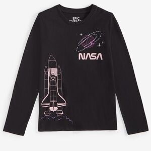 NWT Epic Threads Little & Big Girls Nasa Graphic Long-Sleeve T-Shirt,